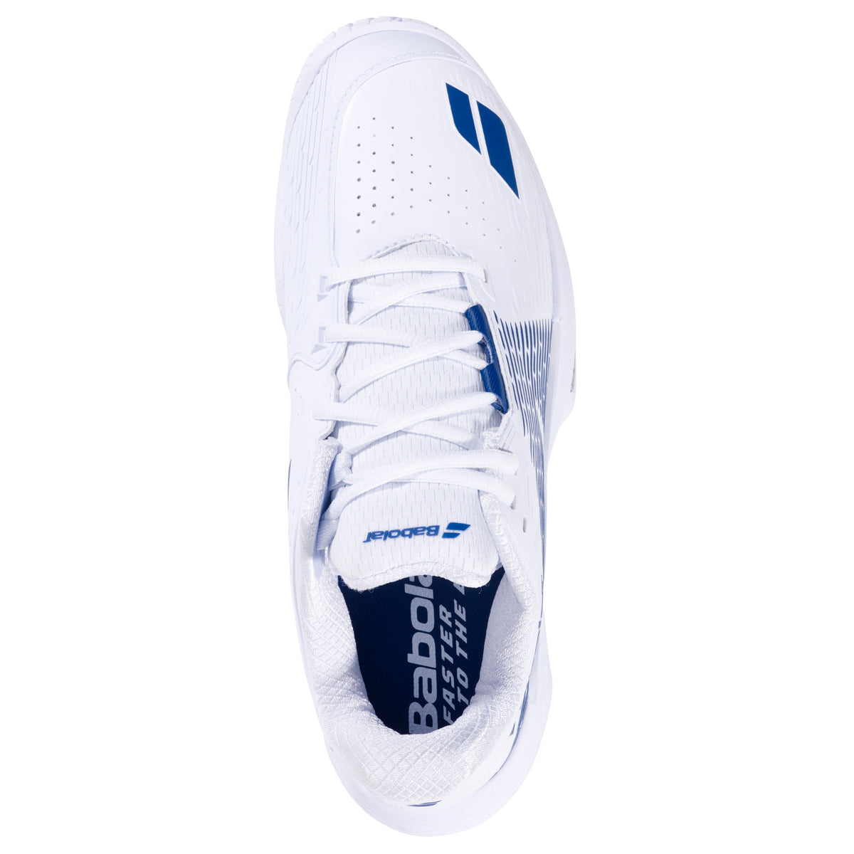 Babolat Propulse Storm All Court Men's Shoes - White / Dark Blue - top view