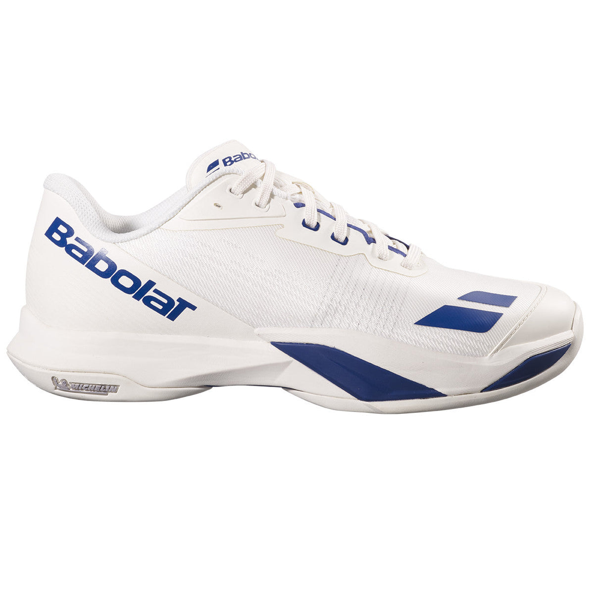 Babolat Jet Mach 4 All Court Men's Shoes 2026 - Cream/DarkBlue - side view