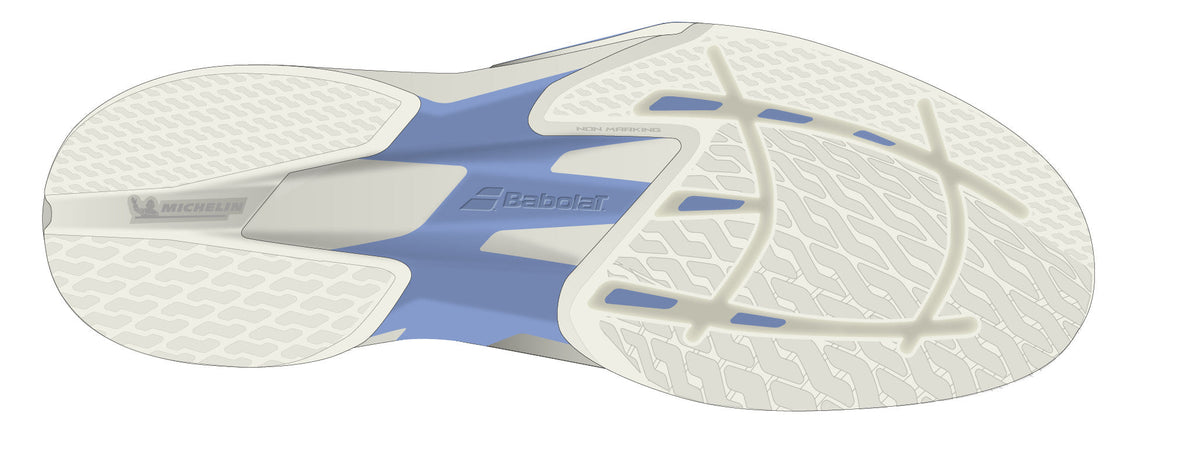 Babolat Jet Mach 4 All Court Women's Shoe 2026 - Cream/Lavender - sole view