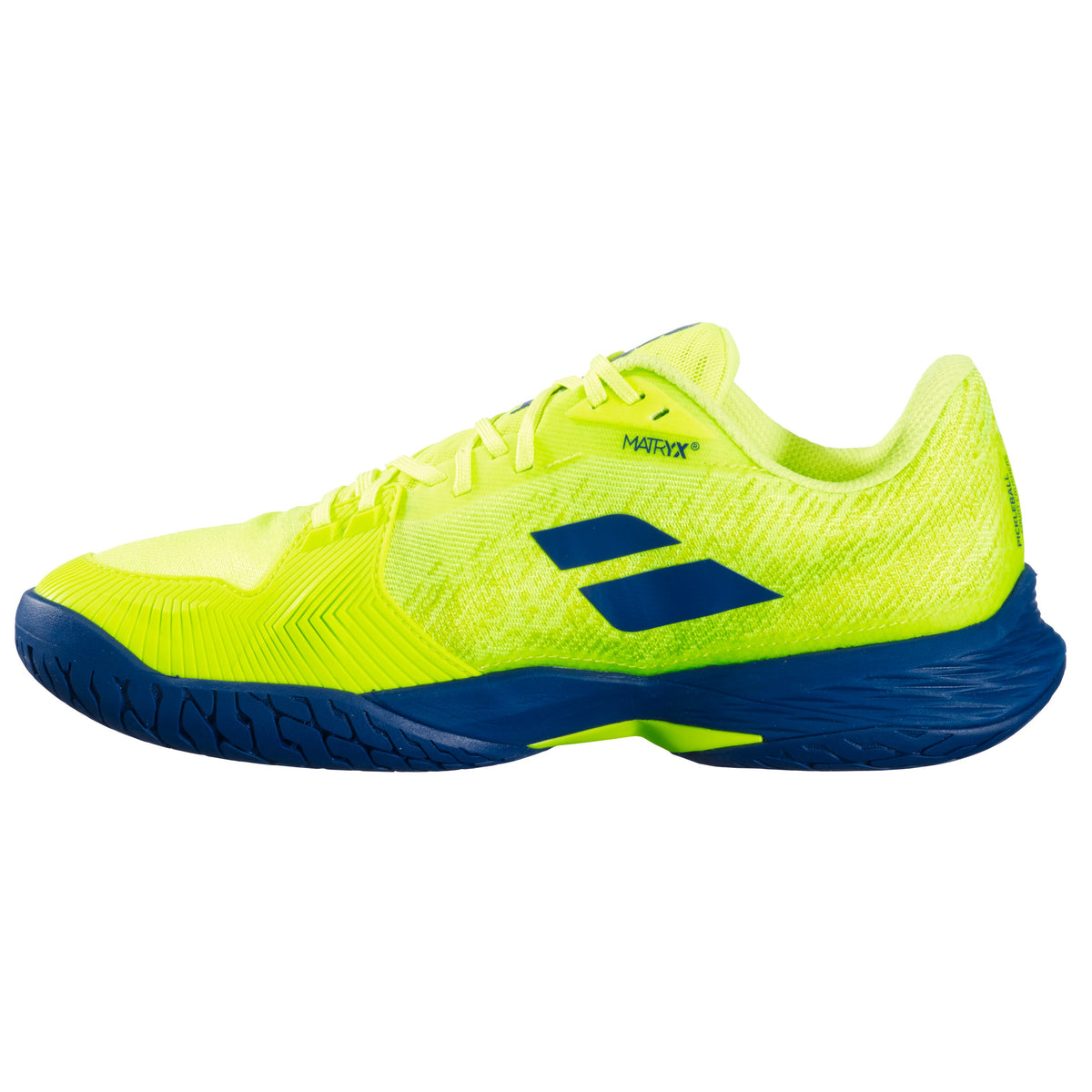 Babolat Jet Mach Pickleball Men's Shoes - FluoYellow/NavyBlue - inside view
