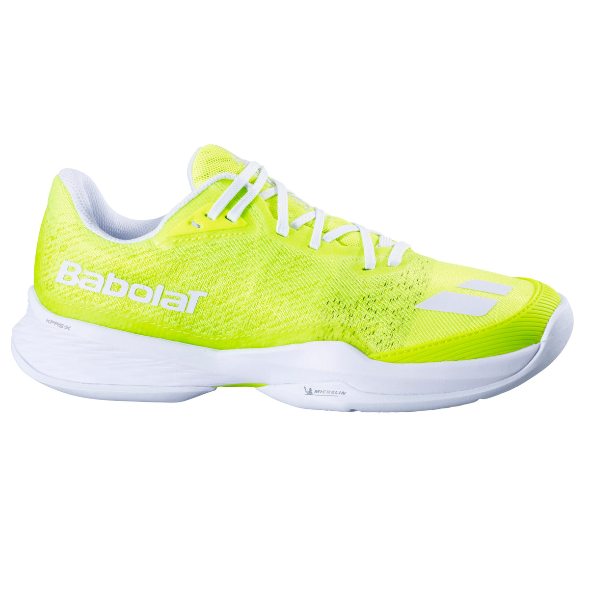 Babolat Jet Mach Pickleball Women's Shoe - FluoYellow/White - side view