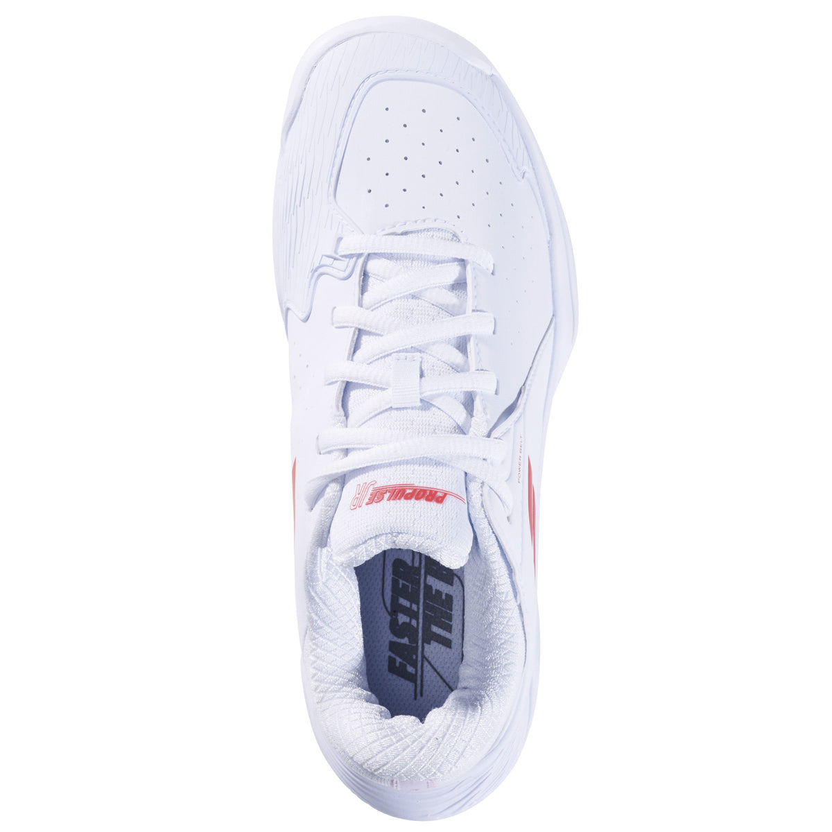 Babolat Propulse 3 All Court Jr Shoes - White/Coral - top view