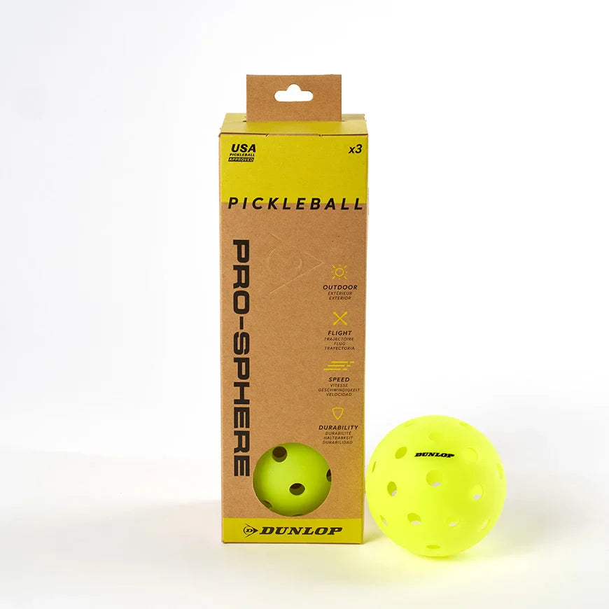 Dunlop Pro-Sphere Outdoor Pickleballs - 3 pack