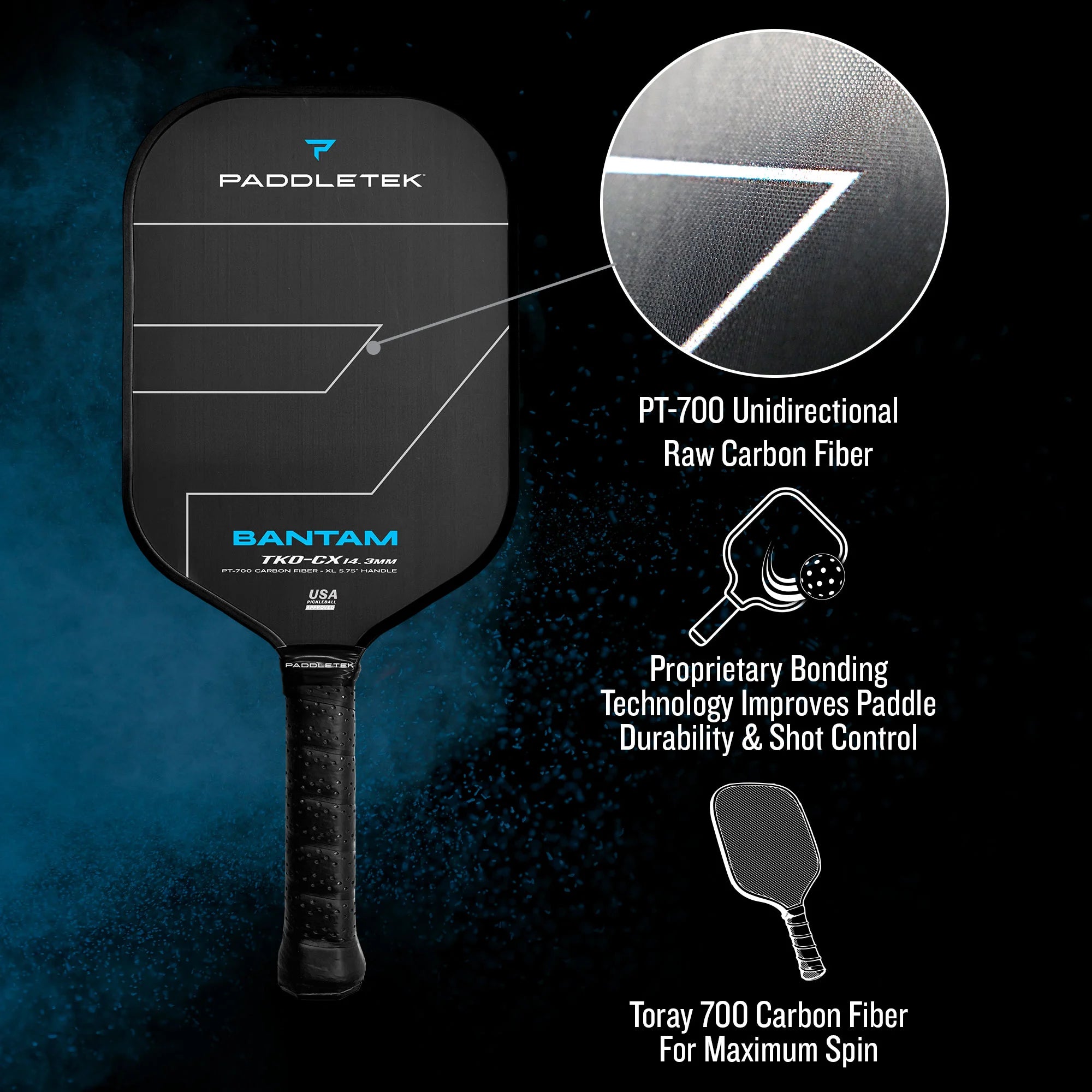 Bantam TKO-CX 14.3mm Pickleball Paddle