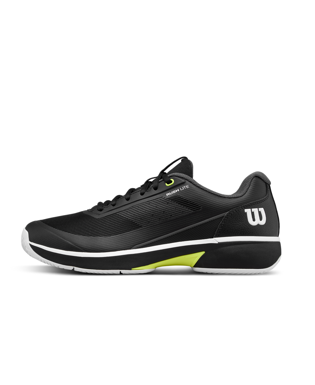 Wilson Rush Lite 5 Men's Tennis Shoe - Black / White / Safety Yellow - view 1