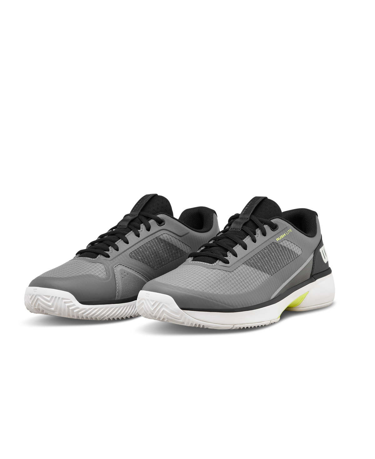 Wilson Rush Lite 5 Clay Men's Tennis Shoe - Titanium / Black / Safety Yellow - view 4