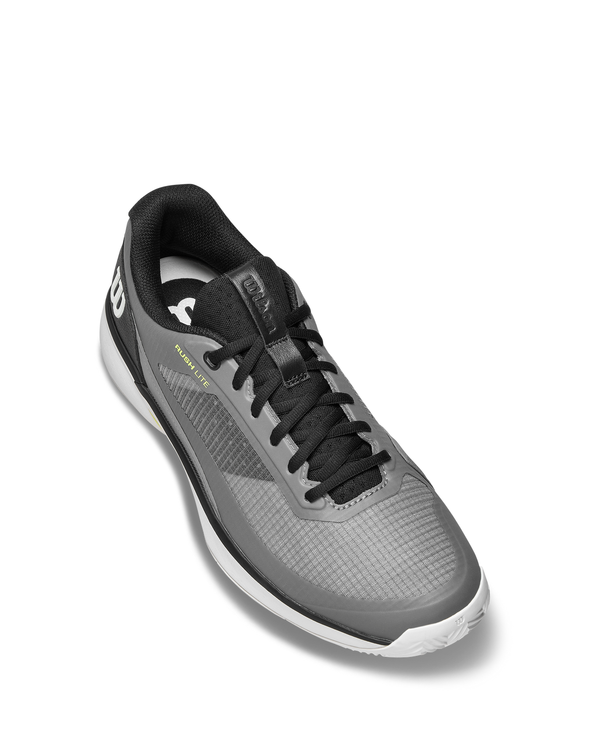 Wilson Rush Lite 5 Clay Men's Tennis Shoe - Titanium / Black / Safety Yellow - view 8