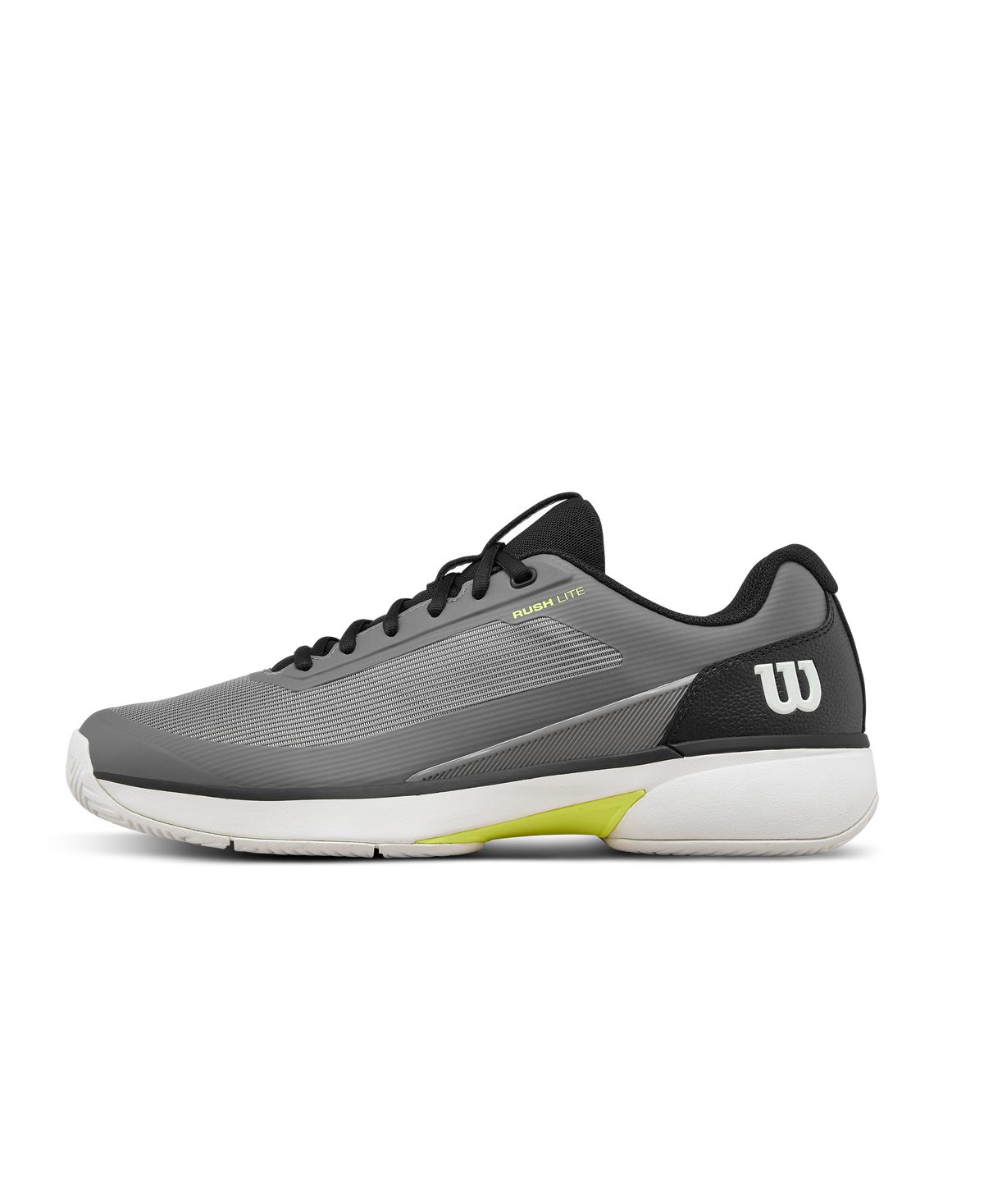 Wilson Rush Lite 5 Men's Tennis Shoe - Titanium / Black / Safety Yellow - view 1