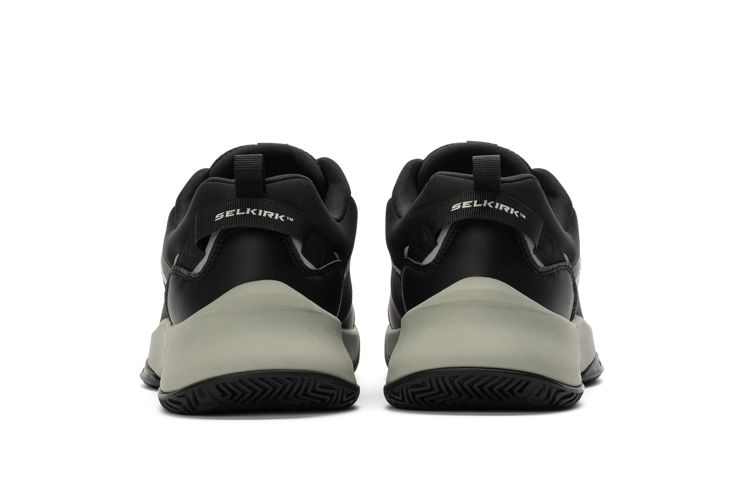 Selkirk CourtStrike Pickleball Shoes - heel angle - black and gray