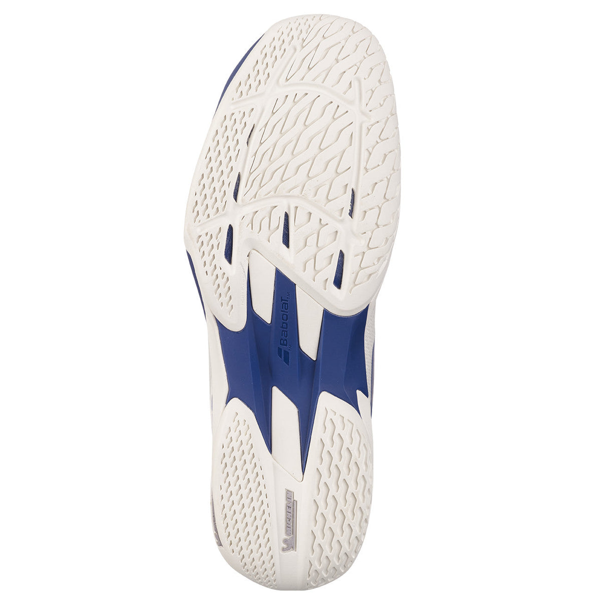 Babolat Jet Mach 4 All Court Men's Shoes 2026 - Cream/DarkBlue - sole view