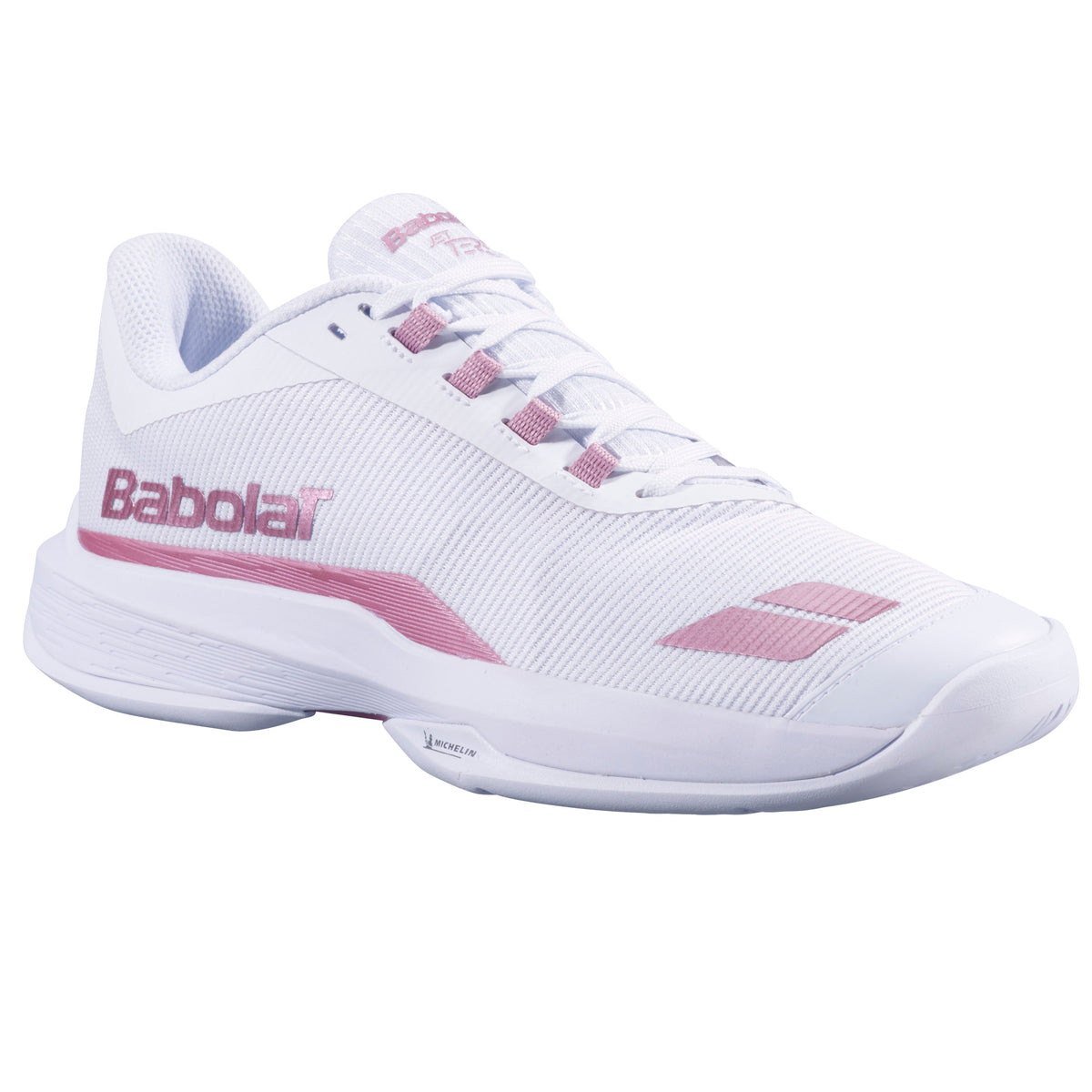 Babolat Jet Tere 2 All Court Women's Shoe 2025 - White/GoldPink - three-quarter view