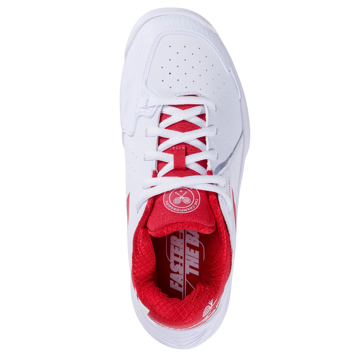 Babolat Propulse Junior All Court Wimbledon Jr Tennis Shoes - White / Red - top view