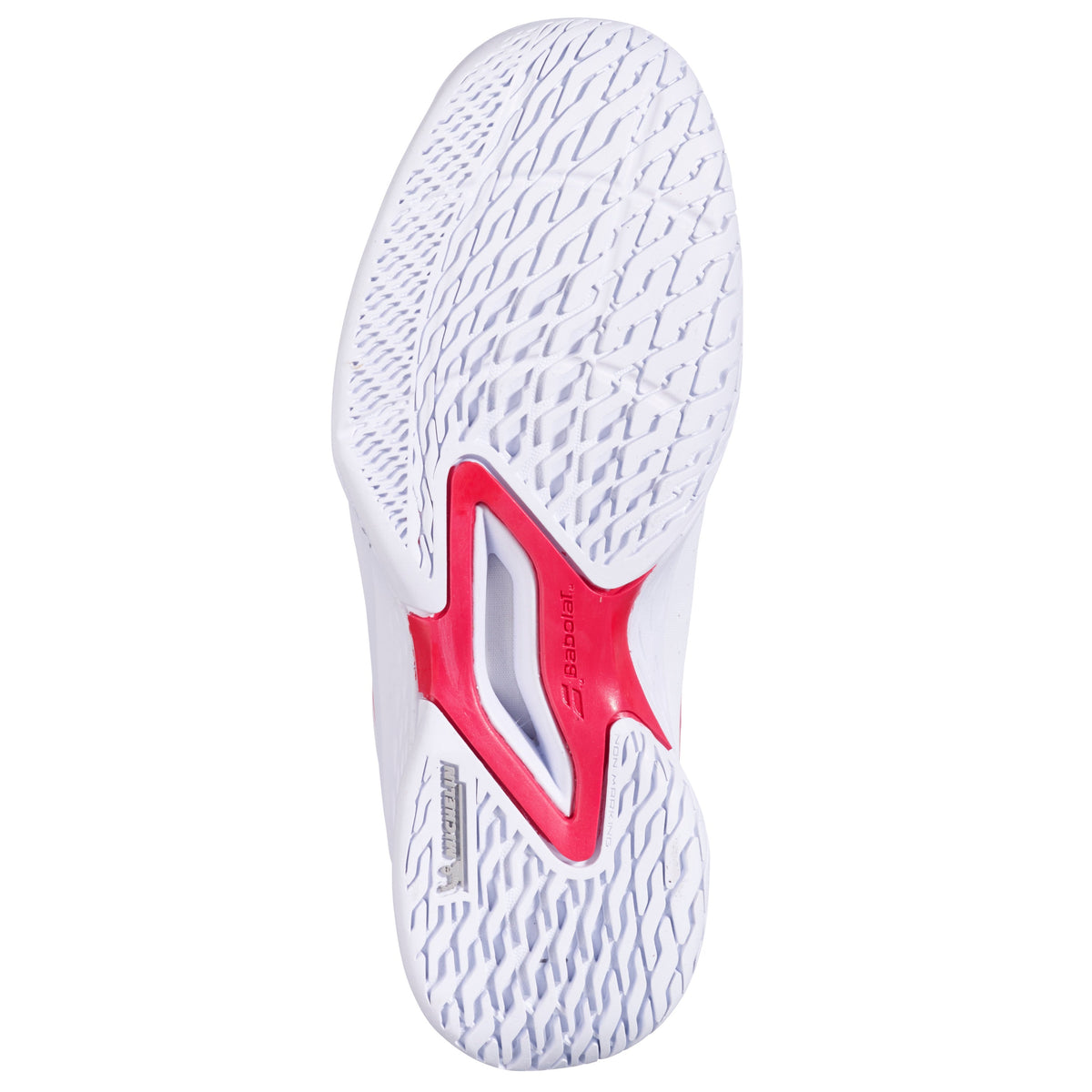 Babolat Propulse Junior All Court Wimbledon Jr Tennis Shoes - White / Red - sole view