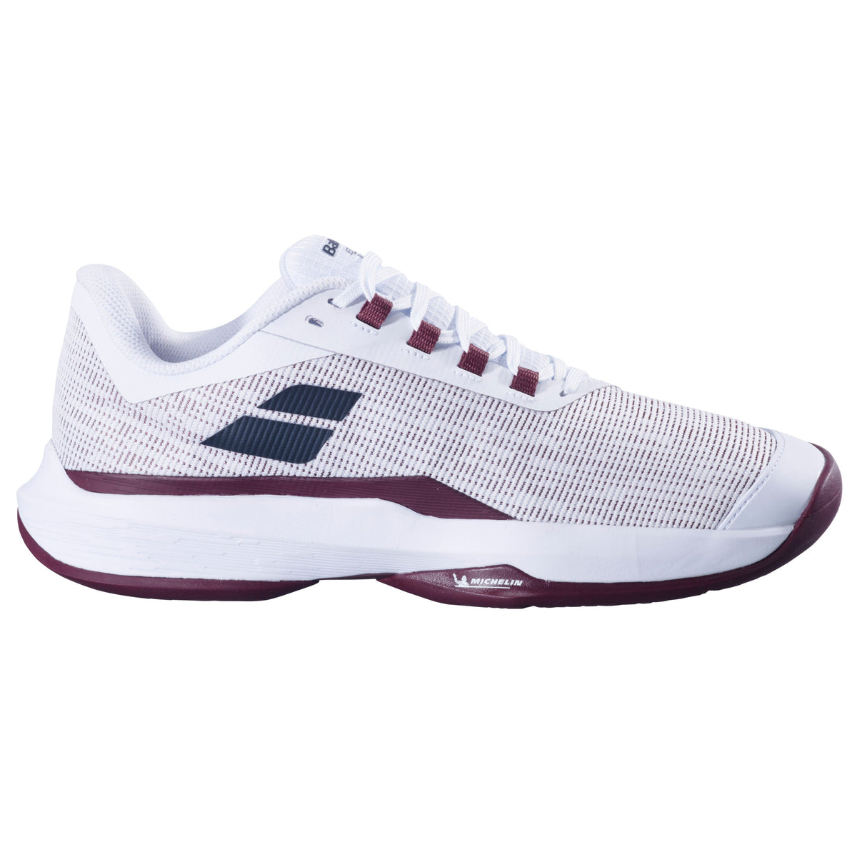 Babolat Jet Tere 2 All Court Men's Shoes 2025 - White/Port Royale (Burgandy) - side view