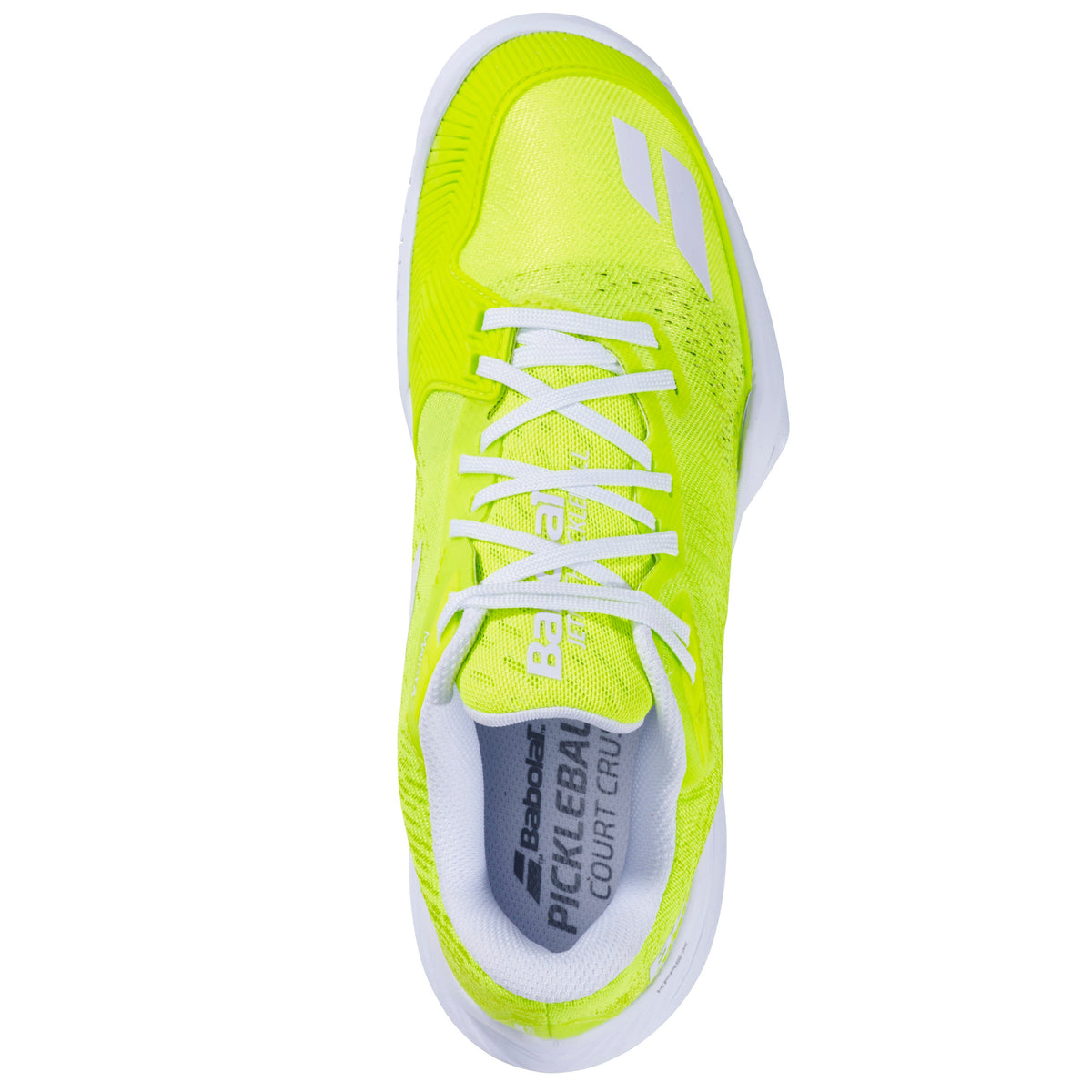 Babolat Jet Mach Pickleball Women's Shoe - FluoYellow/White - top view
