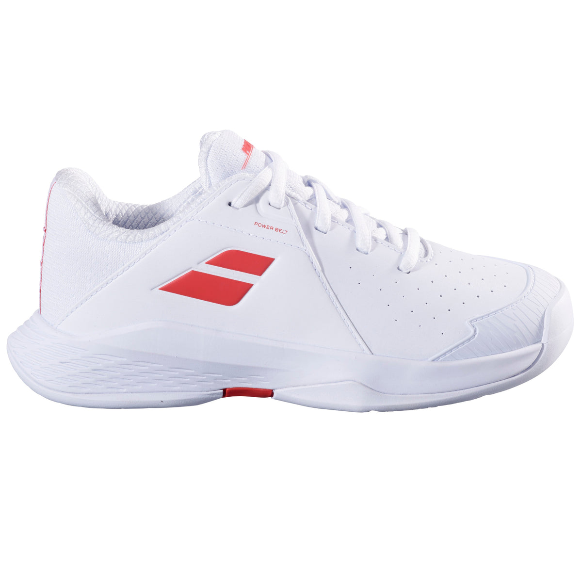Babolat Propulse 3 All Court Jr Shoes - White/Coral - side view