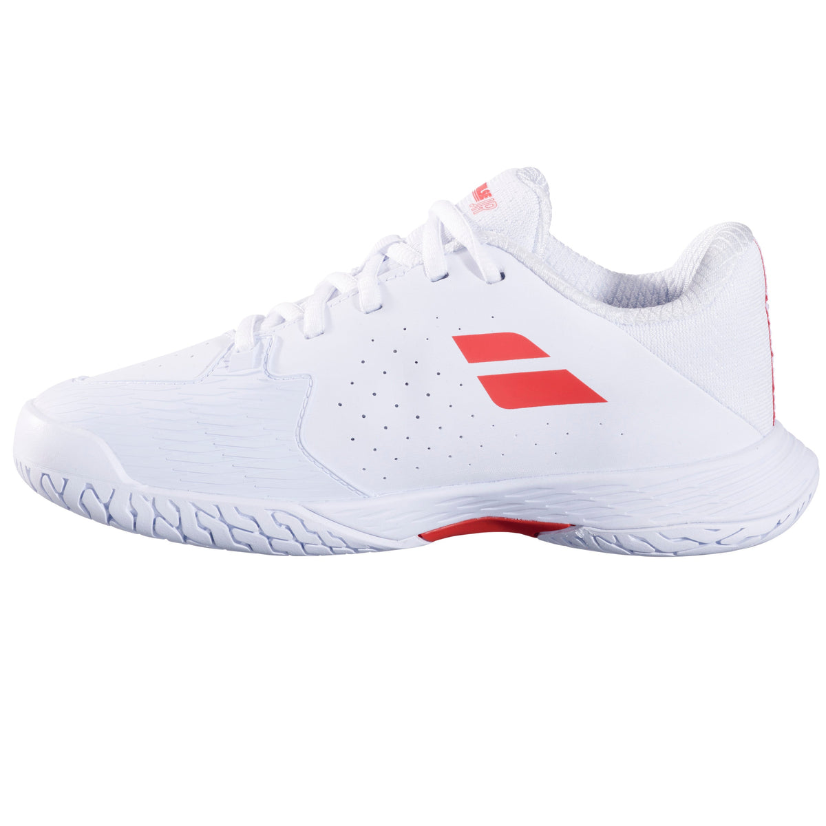 Babolat Propulse 3 All Court Jr Shoes - White/Coral - inside view