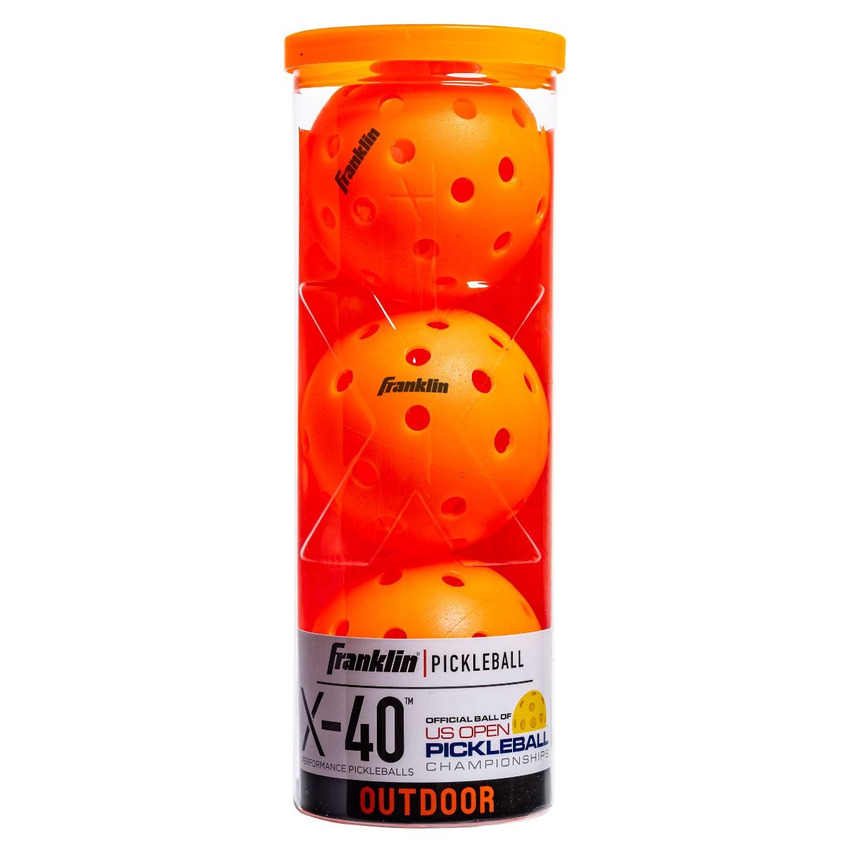 X-40 Outdoor Pickleballs Lava Orange: 3-pack