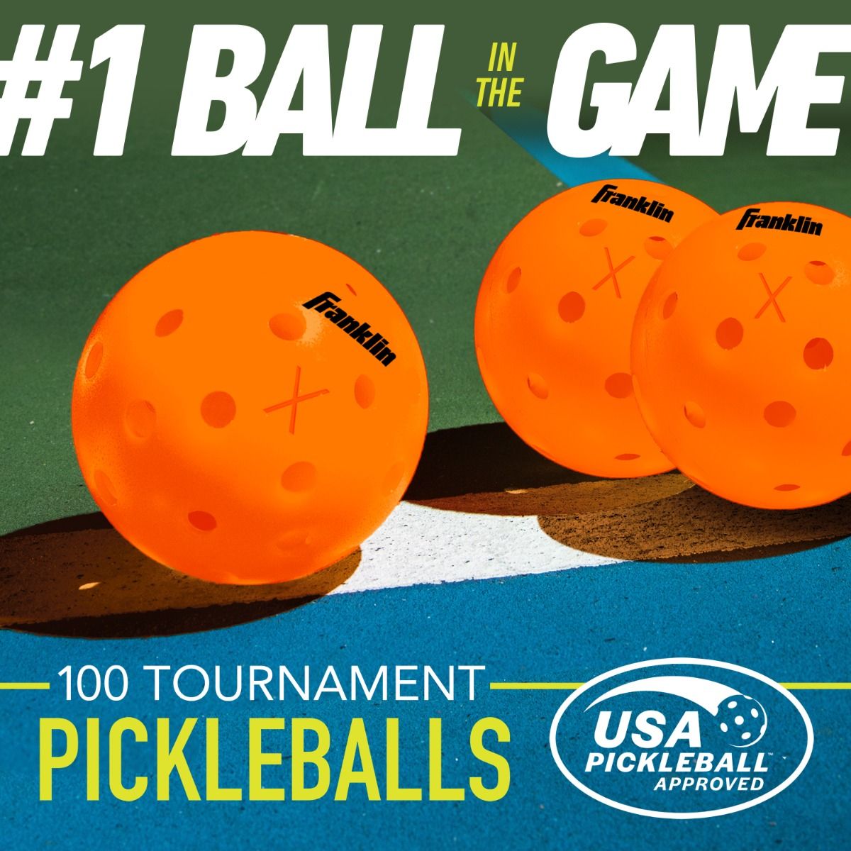 X-40 Outdoor Pickleballs Lava Orange: 3-pack