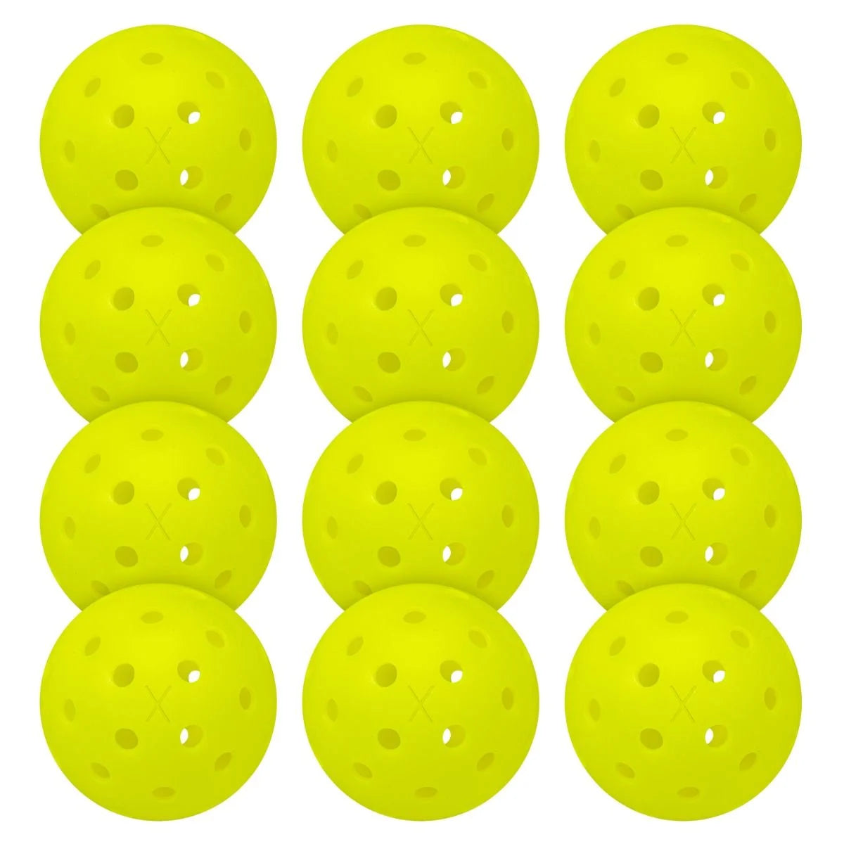 X-40 Outdoor Pickleballs Optic Yellow: 12-pack