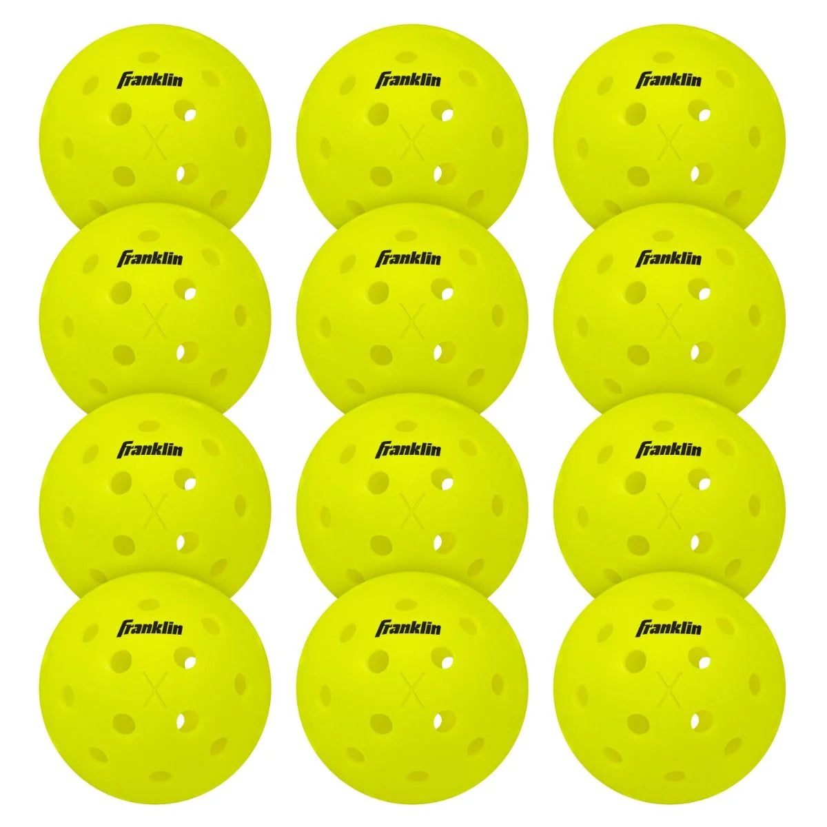 X-40 Outdoor Pickleballs Optic Yellow: 12-pack