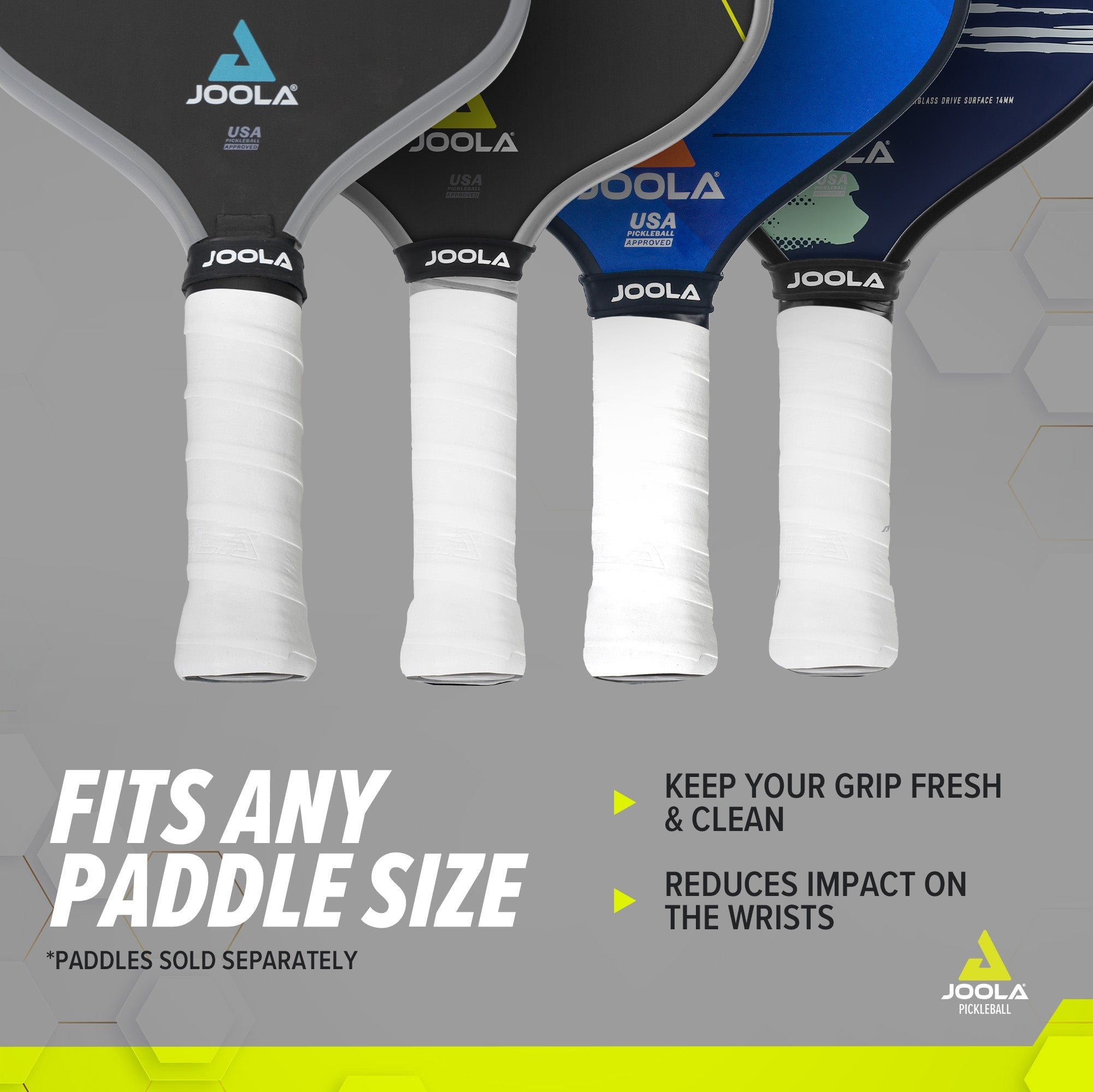 Premium White Overgrip: 4 Pack