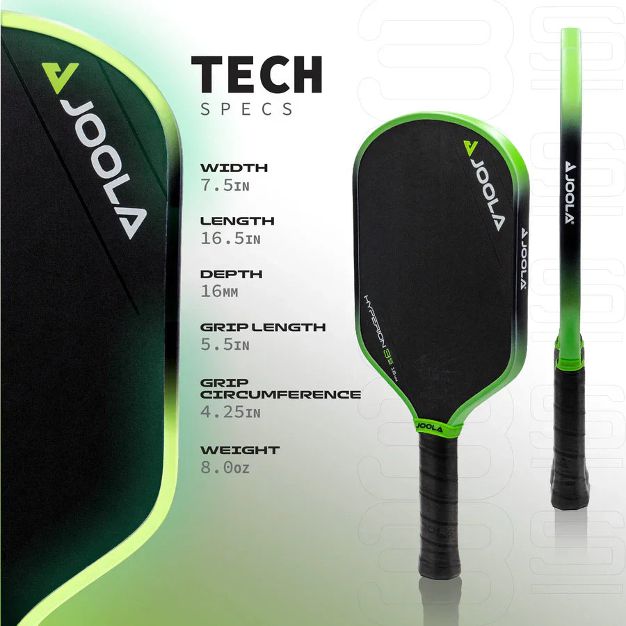JOOLA Hyperion 3S 16mm Paddle | Ben Johns Control & Spin JOOLA Hyperion 3S 16mm Paddle | Ben Johns Control & Spin