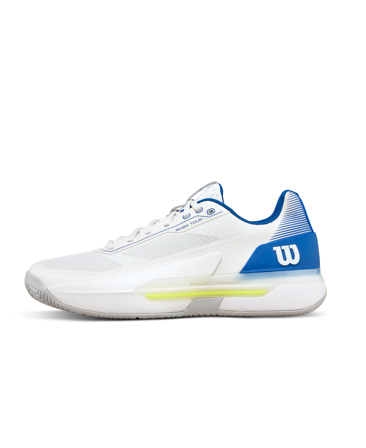 Wilson Rush Tour 5 Men's Tennis Shoe - White / Deja Vu Blue / Lunar Rock - view 1