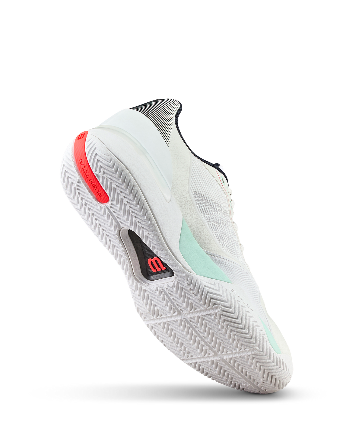 Wilson Rush Tour 5 Men's Tennis Shoe - White / Bay / Fiery Coral - view 4