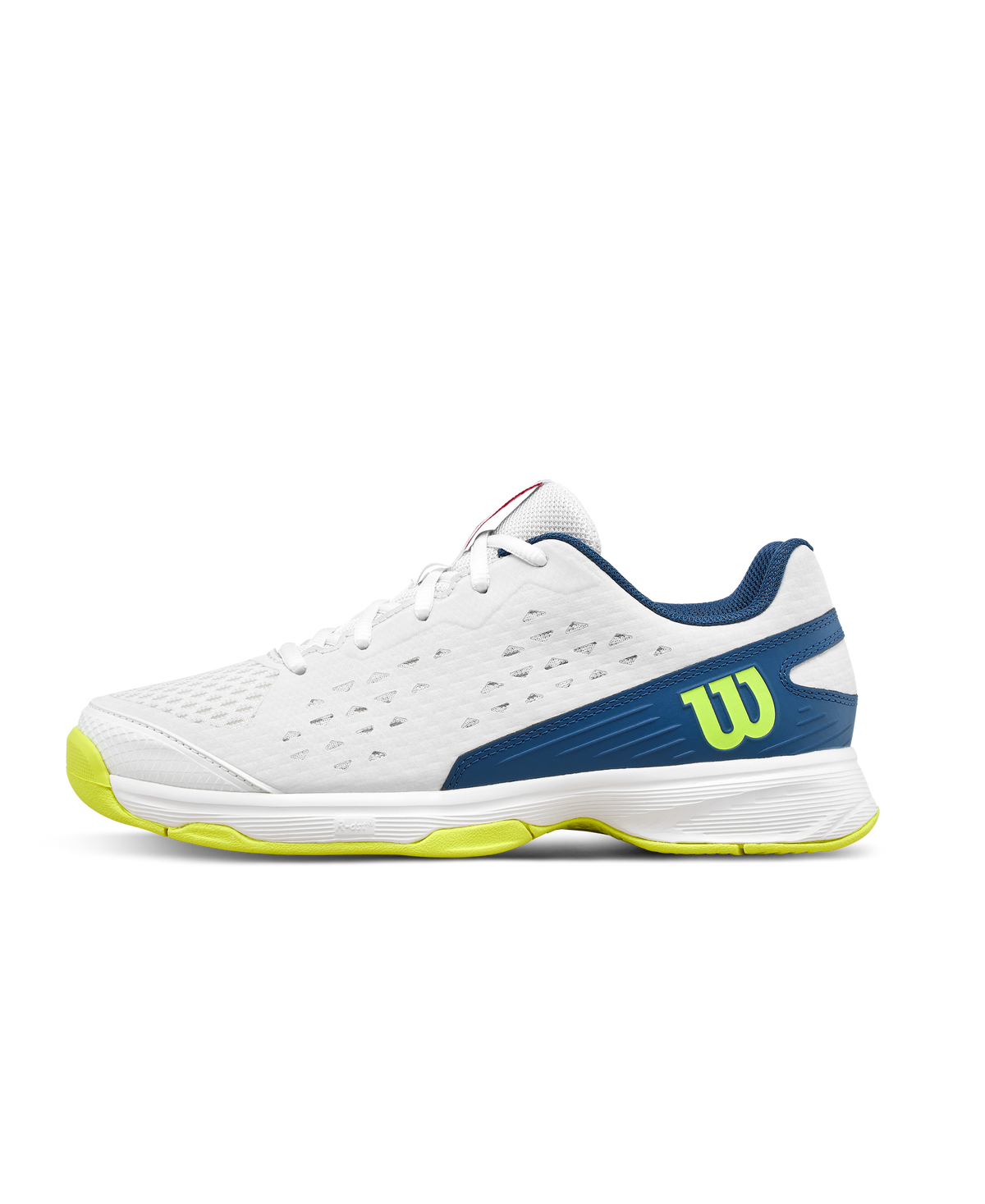 Wilson Rush Pro L Junior Tennis Shoe - Snow White / Snow White / Ensign Blue - view 1