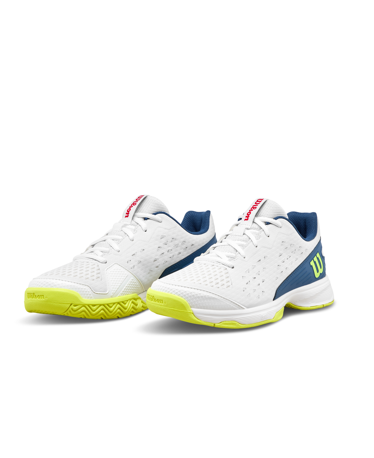 Wilson Rush Pro L Junior Tennis Shoe - Snow White / Snow White / Ensign Blue - view 4
