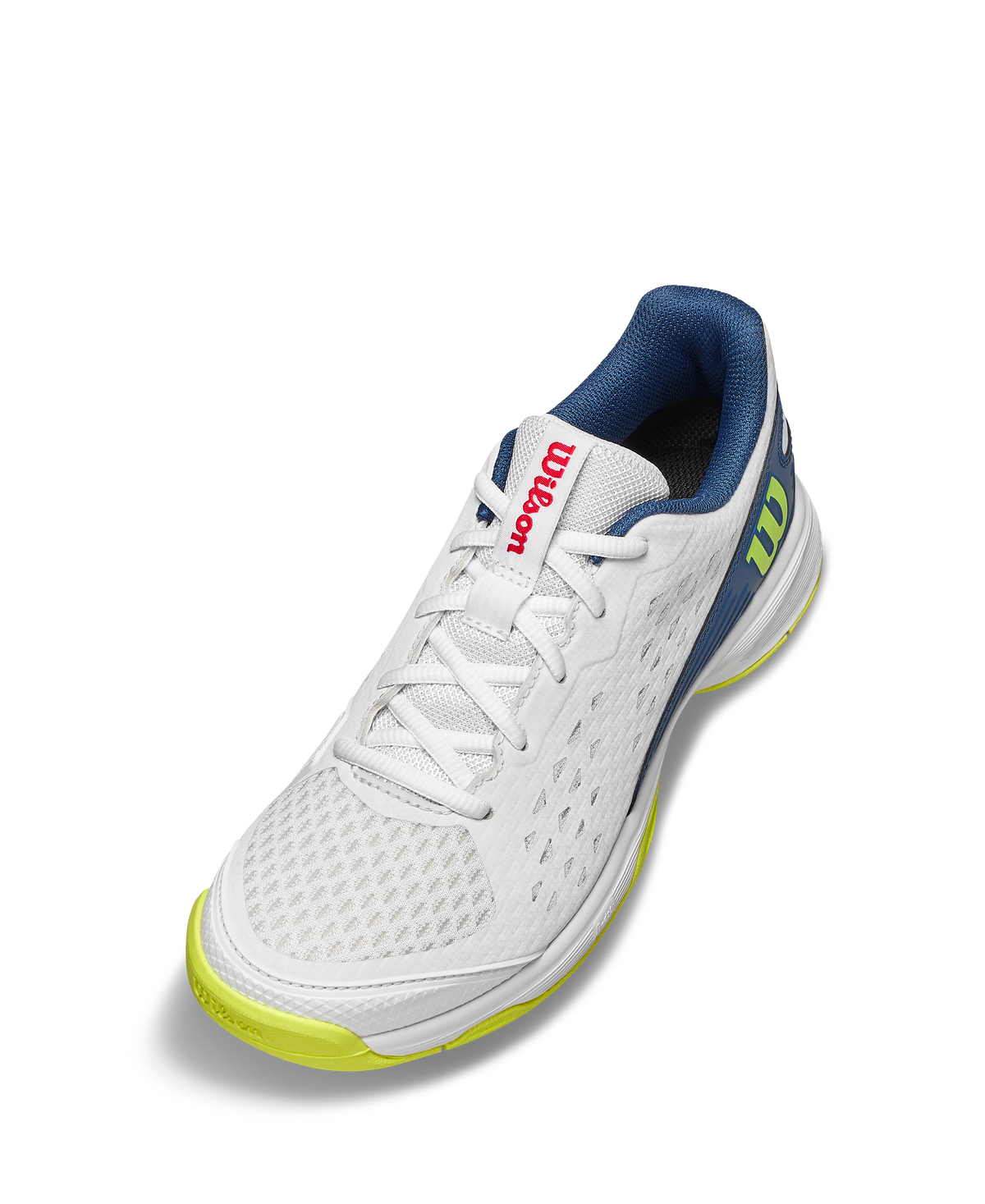 Wilson Rush Pro L Junior Tennis Shoe - Snow White / Snow White / Ensign Blue - view 2