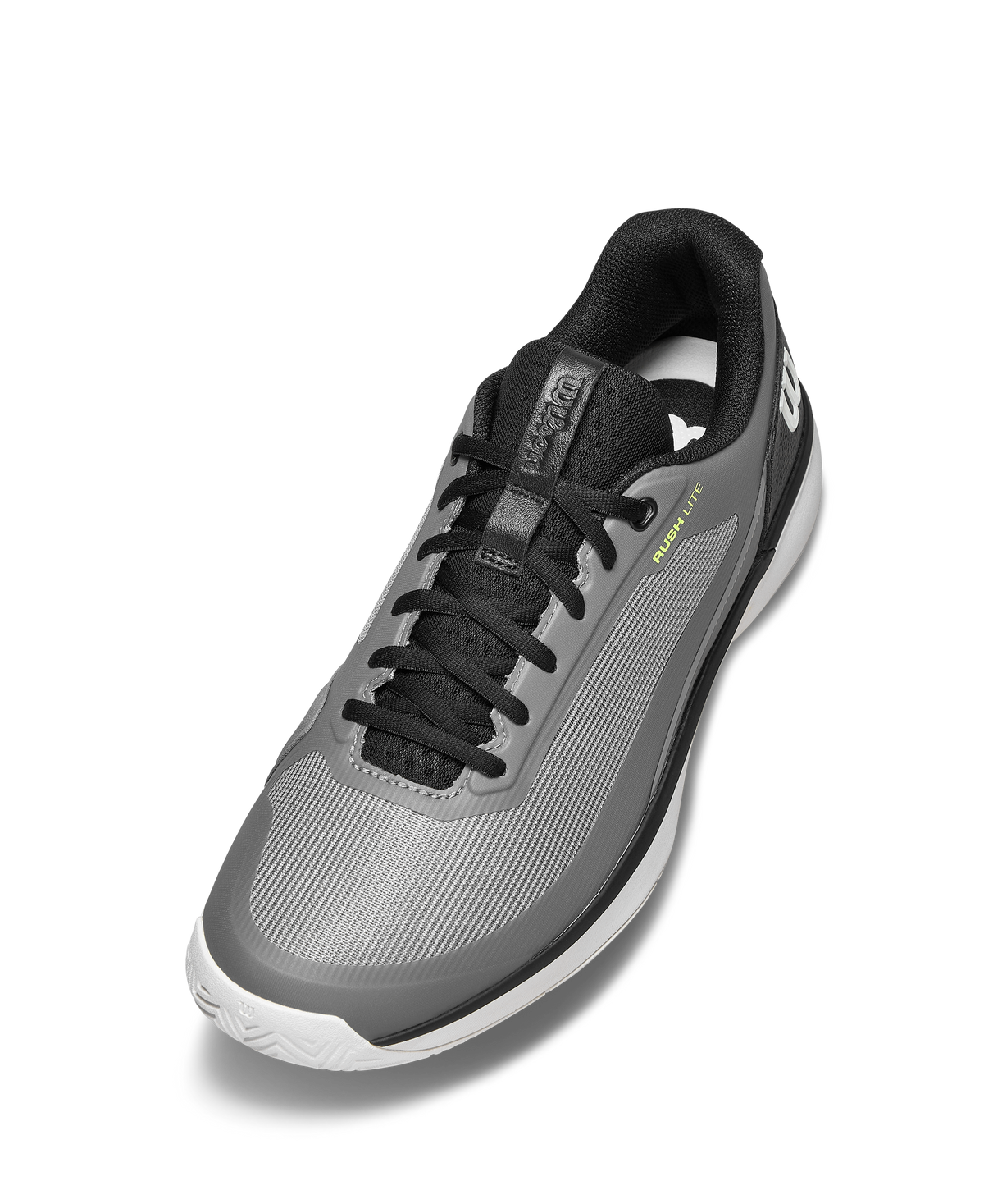 Wilson Rush Lite 5 Men's Tennis Shoe - Titanium / Black / Safety Yellow - view 3